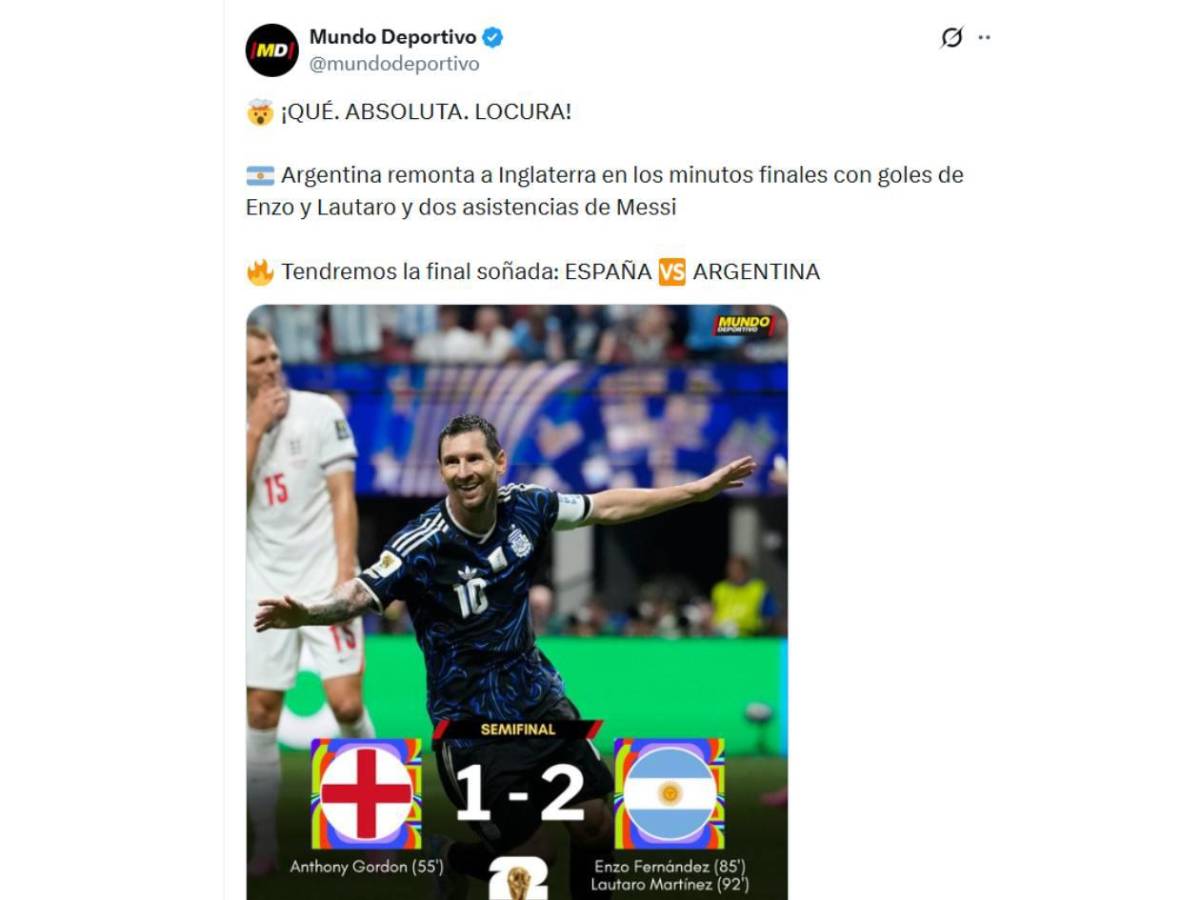 Indignación y denuncia de Inglaterra tras caer ante Argentina: Es una vergüenza