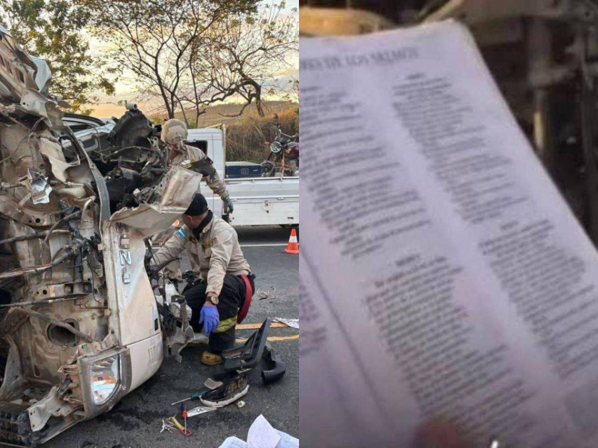 Único sobreviviente de accidente en Olancho llevaba una Biblia