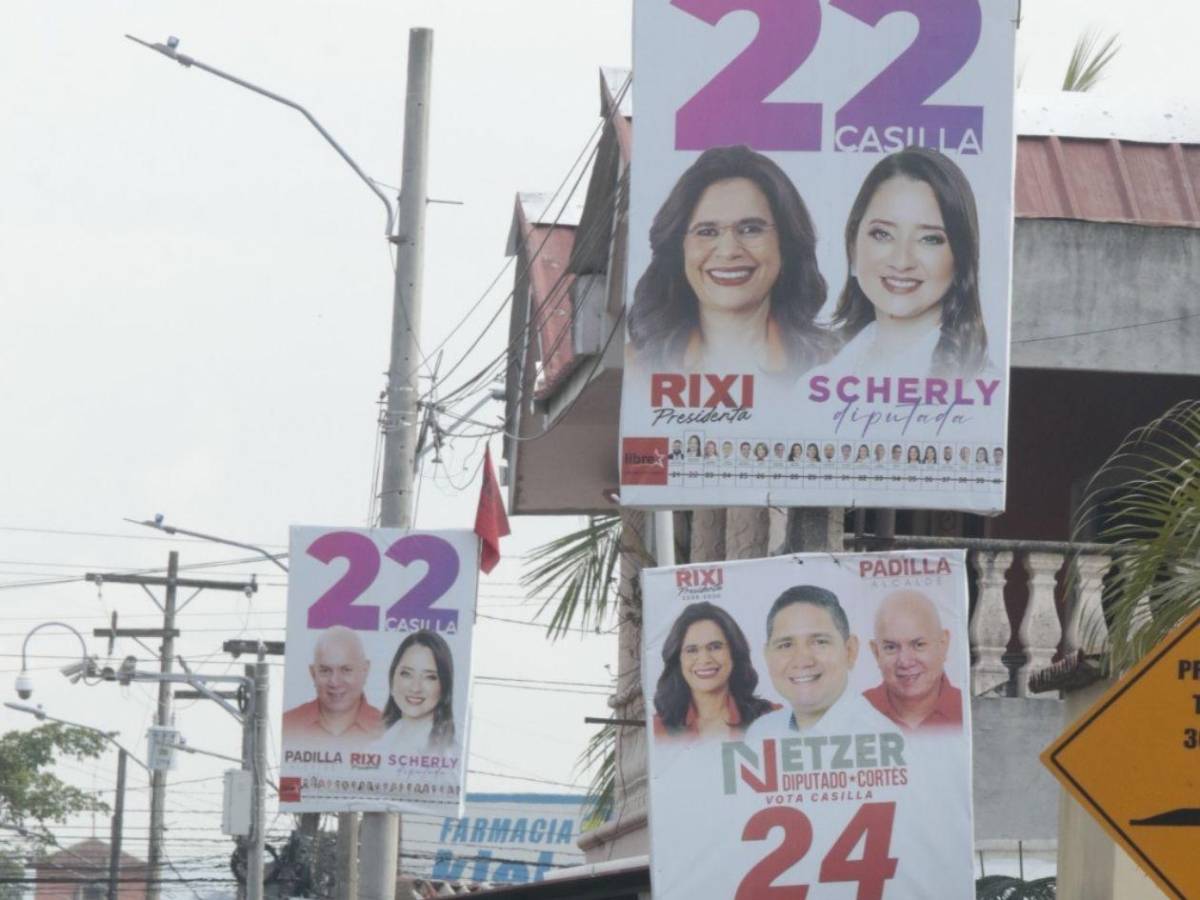 Estos políticos aún no retiran propaganda de las calles de San Pedro Sula