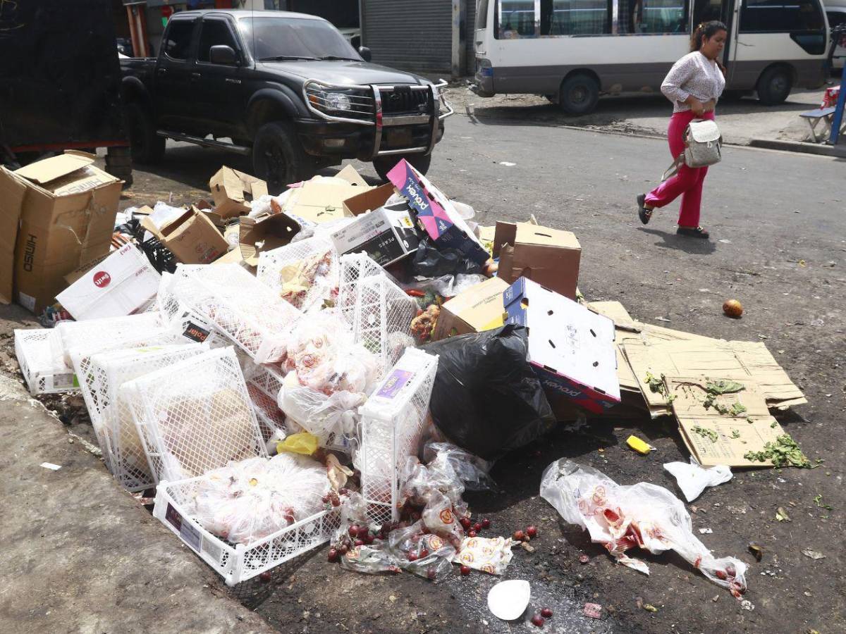 Basura “ahoga a San Pedro Sula, así lucen sus calles