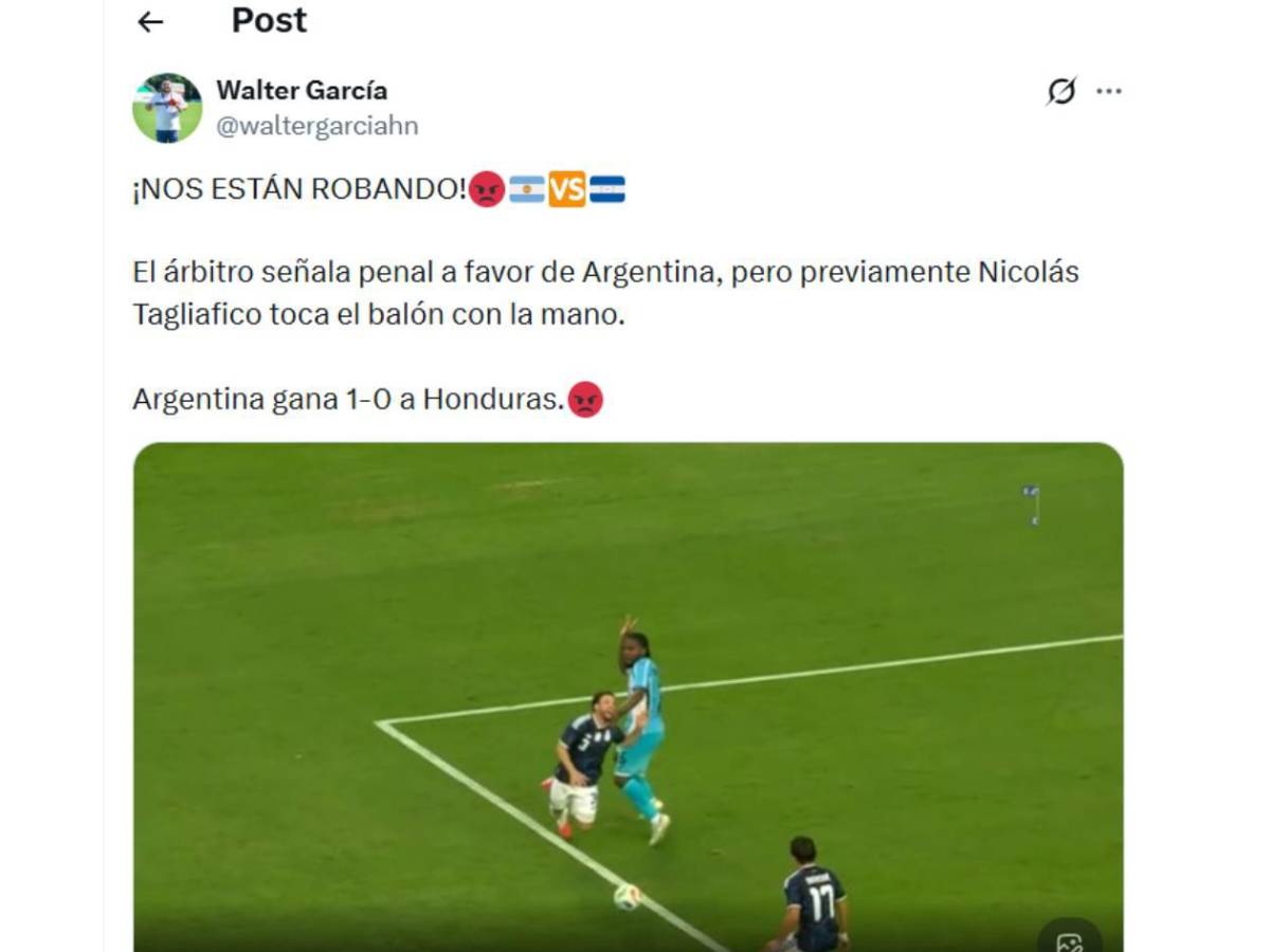 Argentina - Honduras: Indignación, señalan a jugador de la H y curioso blooper