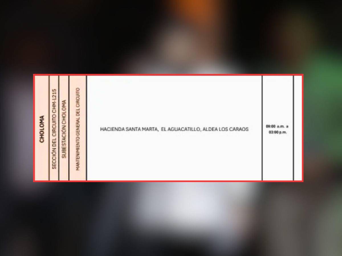 Miércoles sin electricidad en seis municipios de Honduras