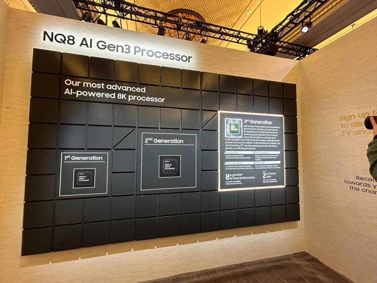 El Neo QLED 8K 2024 es el televisor con el procesador más reciente e innovador de Samsung hasta el momento: el NQ8 AI Gen3.