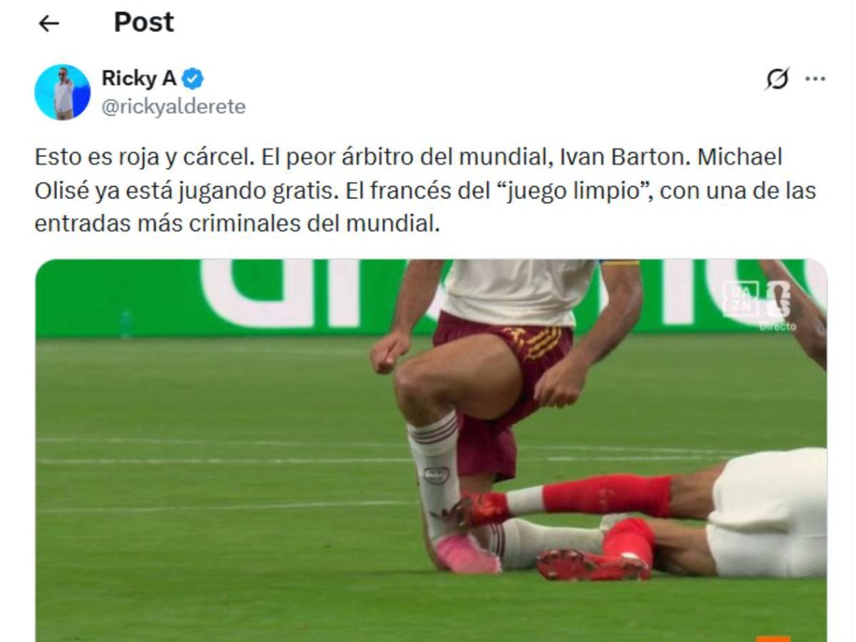 Iván Bartón hace arder las redes en el Francia - España: Es el peor