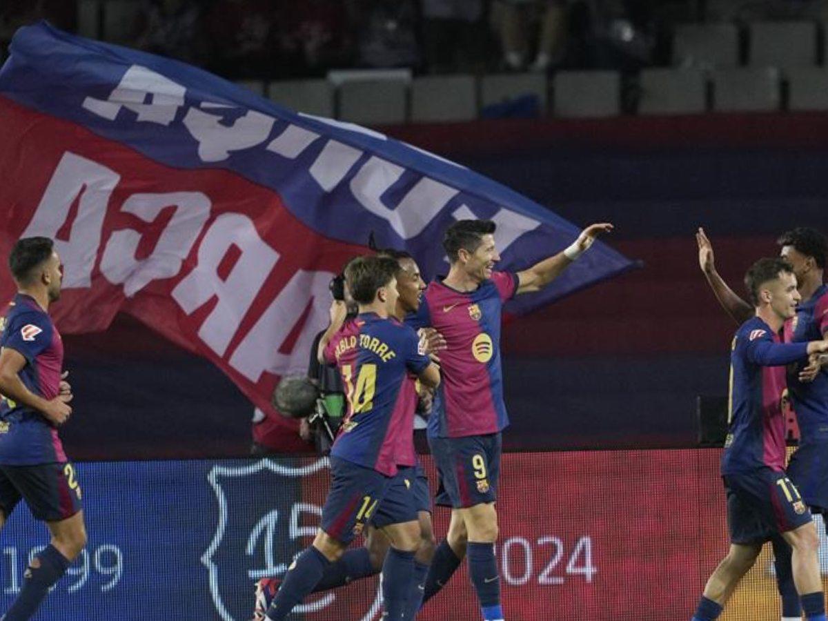 Lewandowski prolonga racha del Barcelona en LaLiga de España