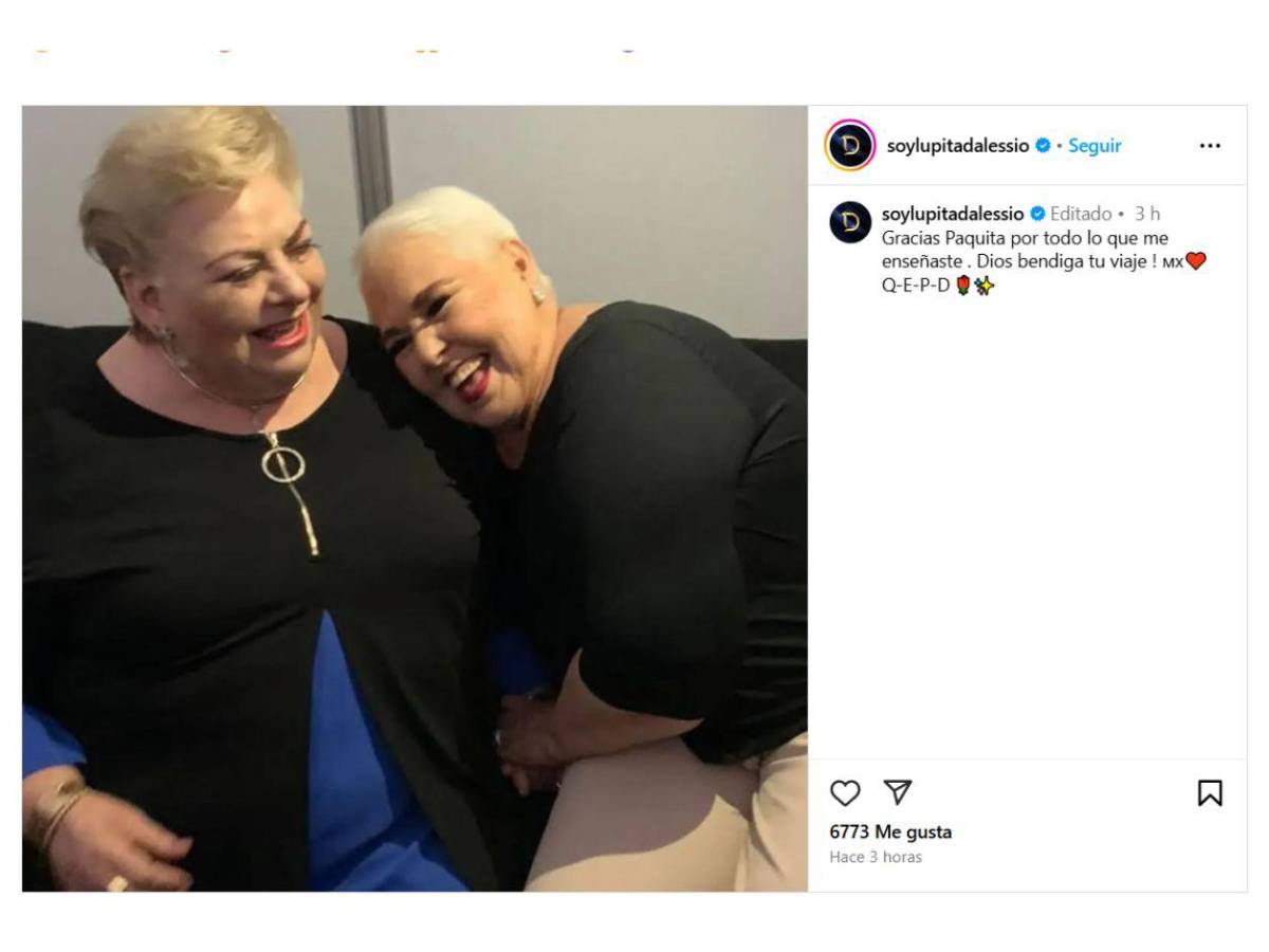 Famosos lloran por la muerte de Paquita la del Barrio