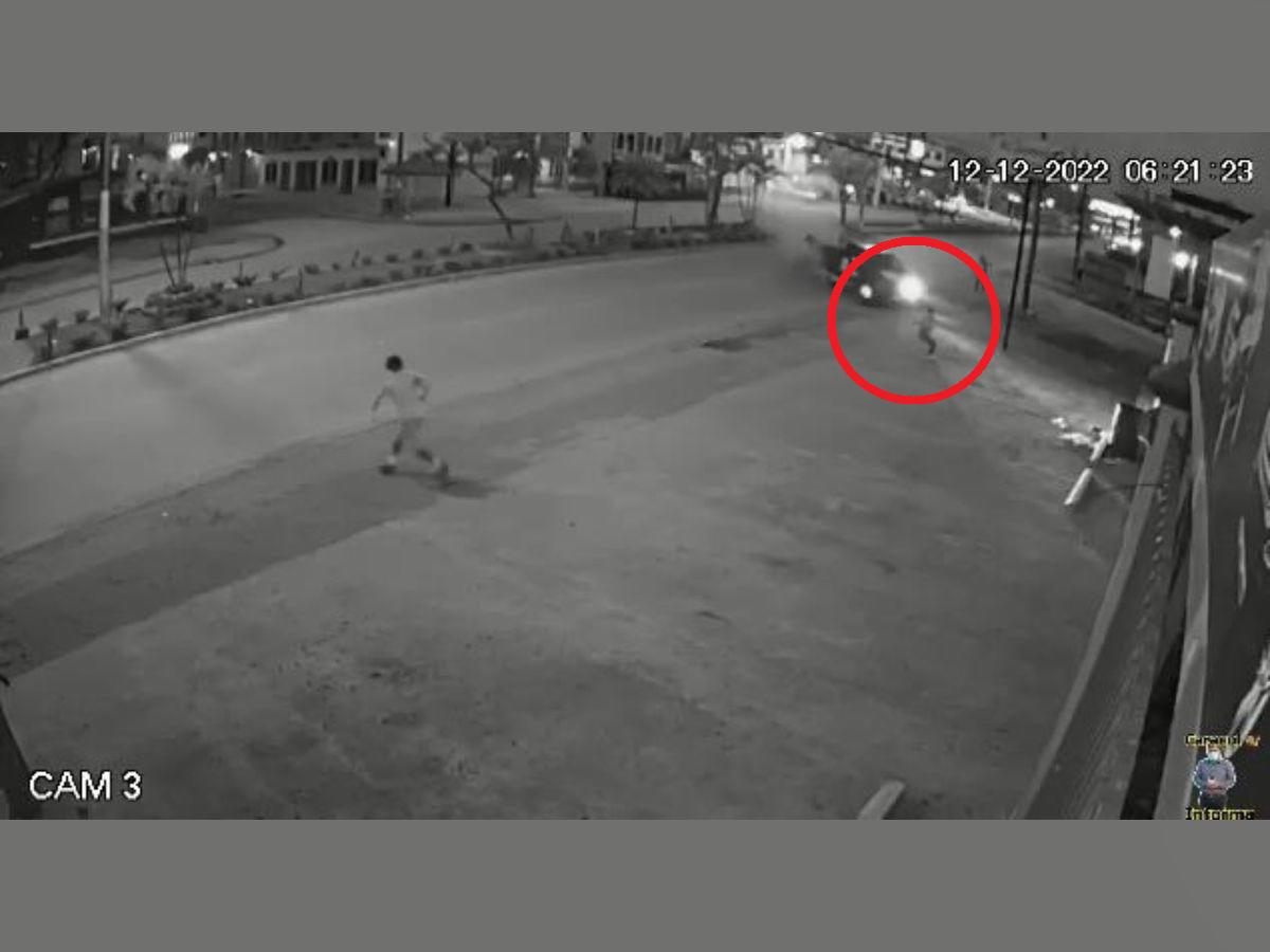 VÍDEO: Captan carro sin control que atropelló a hombre en Copán