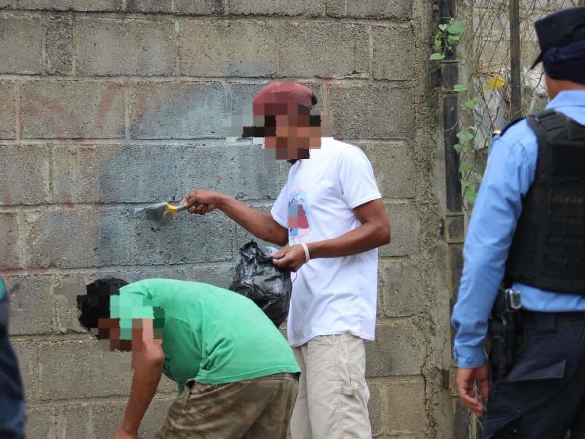 Guaimaca inicia eliminación de grafitis de pandillas tras reformas penales