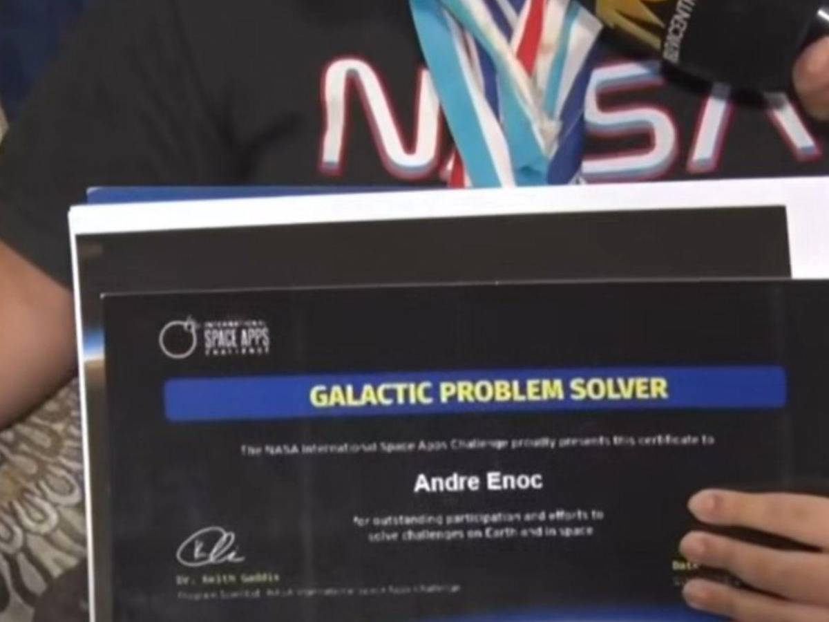 Él es André: El niño hondureño premiado por la Nasa