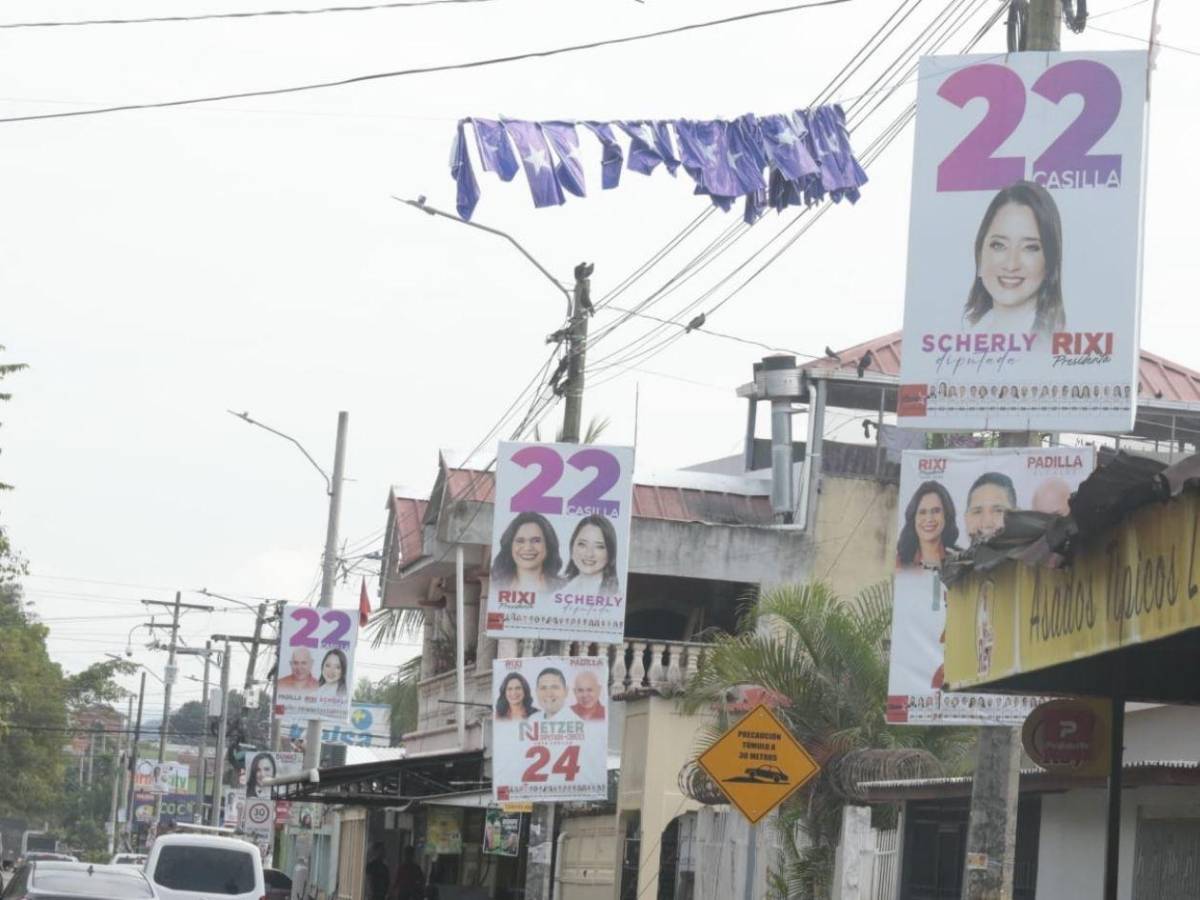 Estos políticos aún no retiran propaganda de las calles de San Pedro Sula