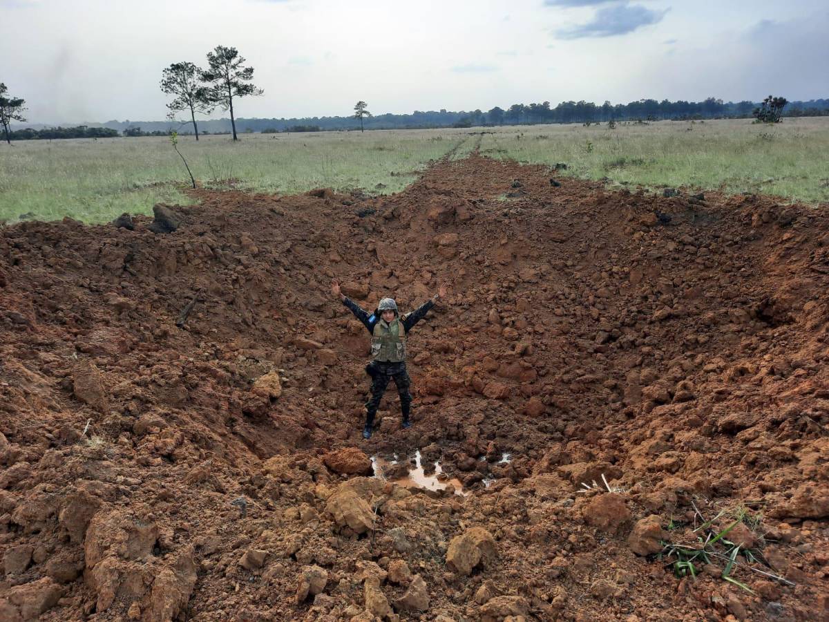 Militares destruyen narcopista en Brus Laguna, Gracias a Dios