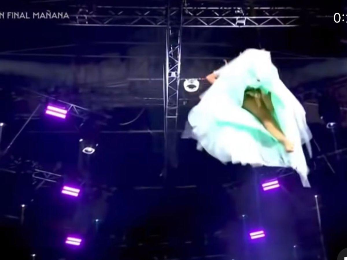 Candidata a Miss Universo Latina sufre fuerte accidente en pleno programa