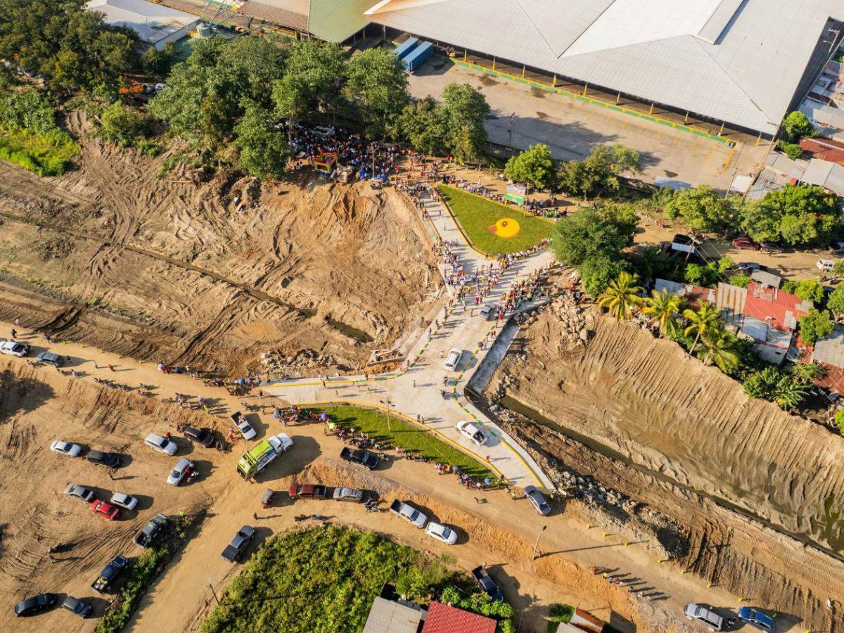 Así se ve el nuevo vado “El Pollo”, entregado por el alcalde Roberto Contreras