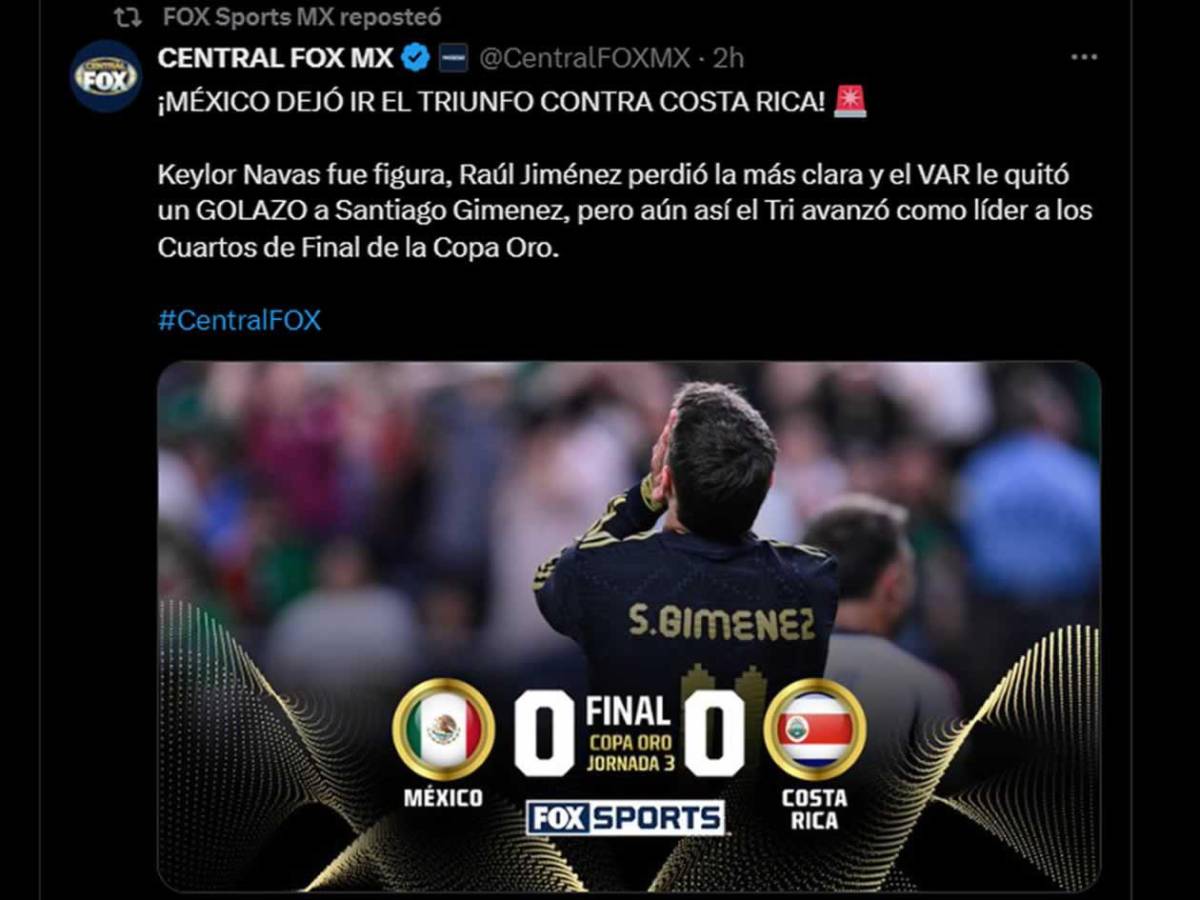 Reacción de prensa de México por empate y dardo a Costa Rica: lo que dijo Faitelson