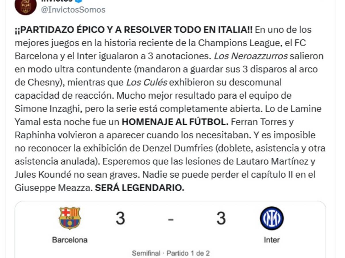 Robo histórico: Revuelo tras el Barcelona vs Inter; Haaland sorprende