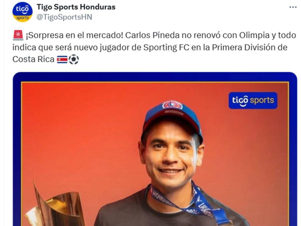 Mercado: Por esta sorprendente razón Carlos Pineda se va del Olimpia