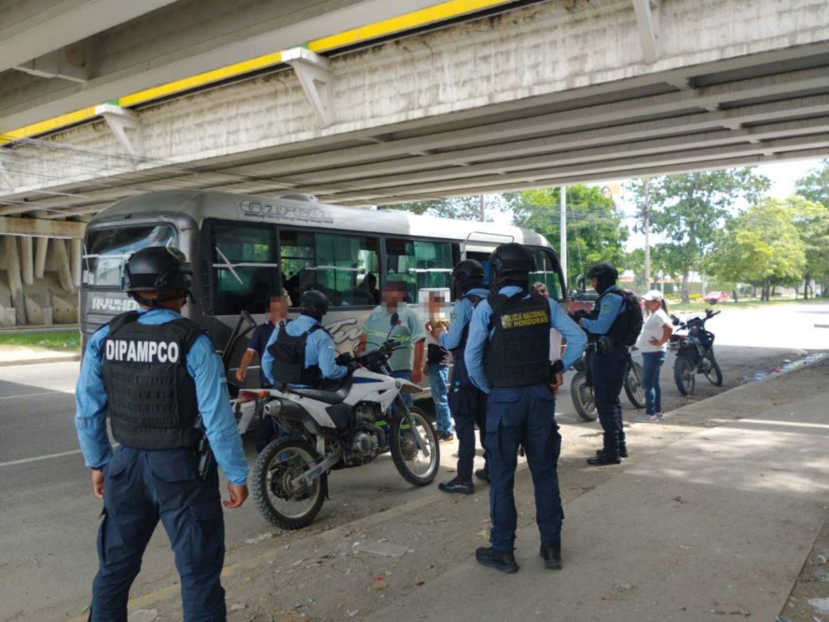 Zonas de control policial en San Pedro Sula durante el Feriado Morazánico