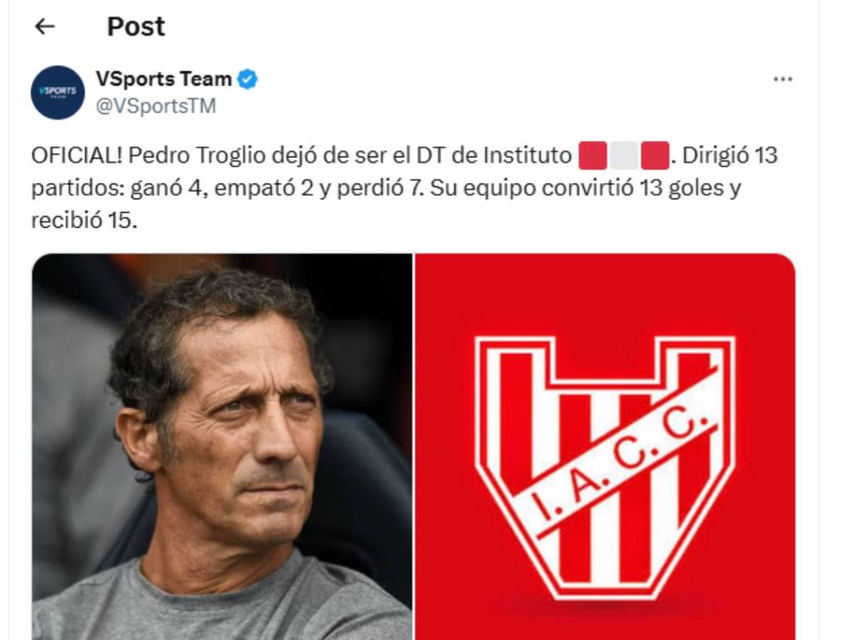 Señalan al culpable del despido de Pedro Troglio, ¿vuelve a Honduras?