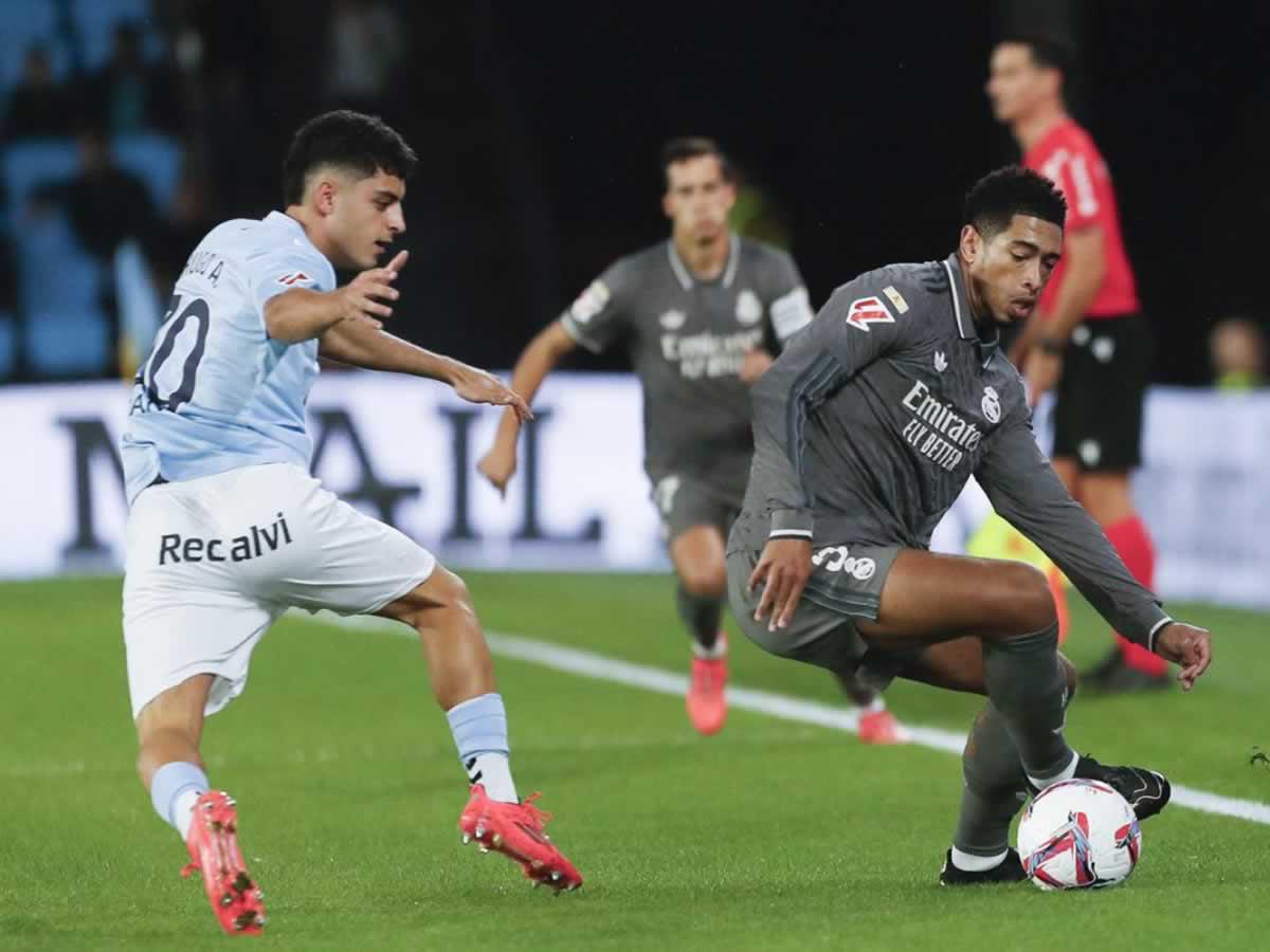 Jude Bellingham tuvo un despliegue físico tremendo contra el Celta de Vigo.