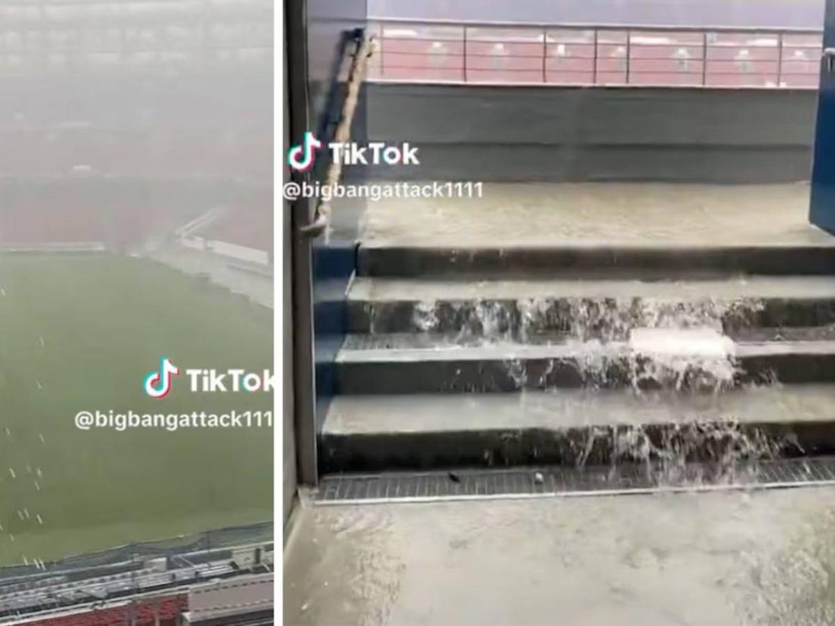 ¿Se inunda el nuevo Camp Nou? Circulan imágenes tras una fuerte tormenta