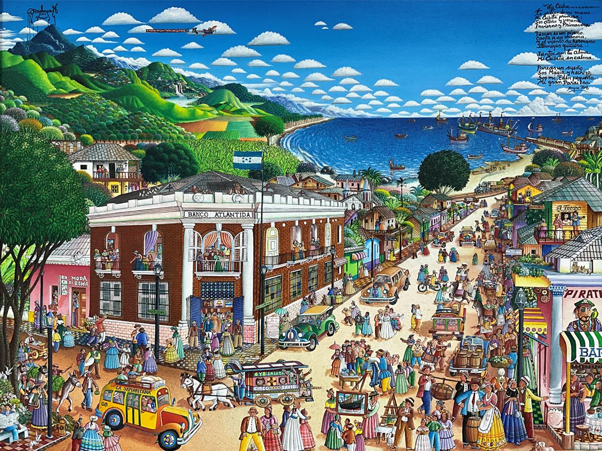 Pintura Centenario, obra el pintor hondureño Roque Zelaya, en el año 1958.