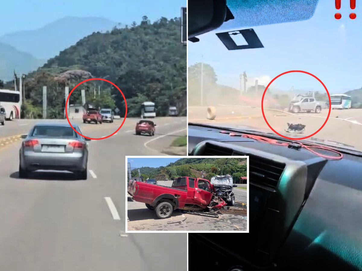 Video: brutal encontronazo en la CA-5 entre dos pickups