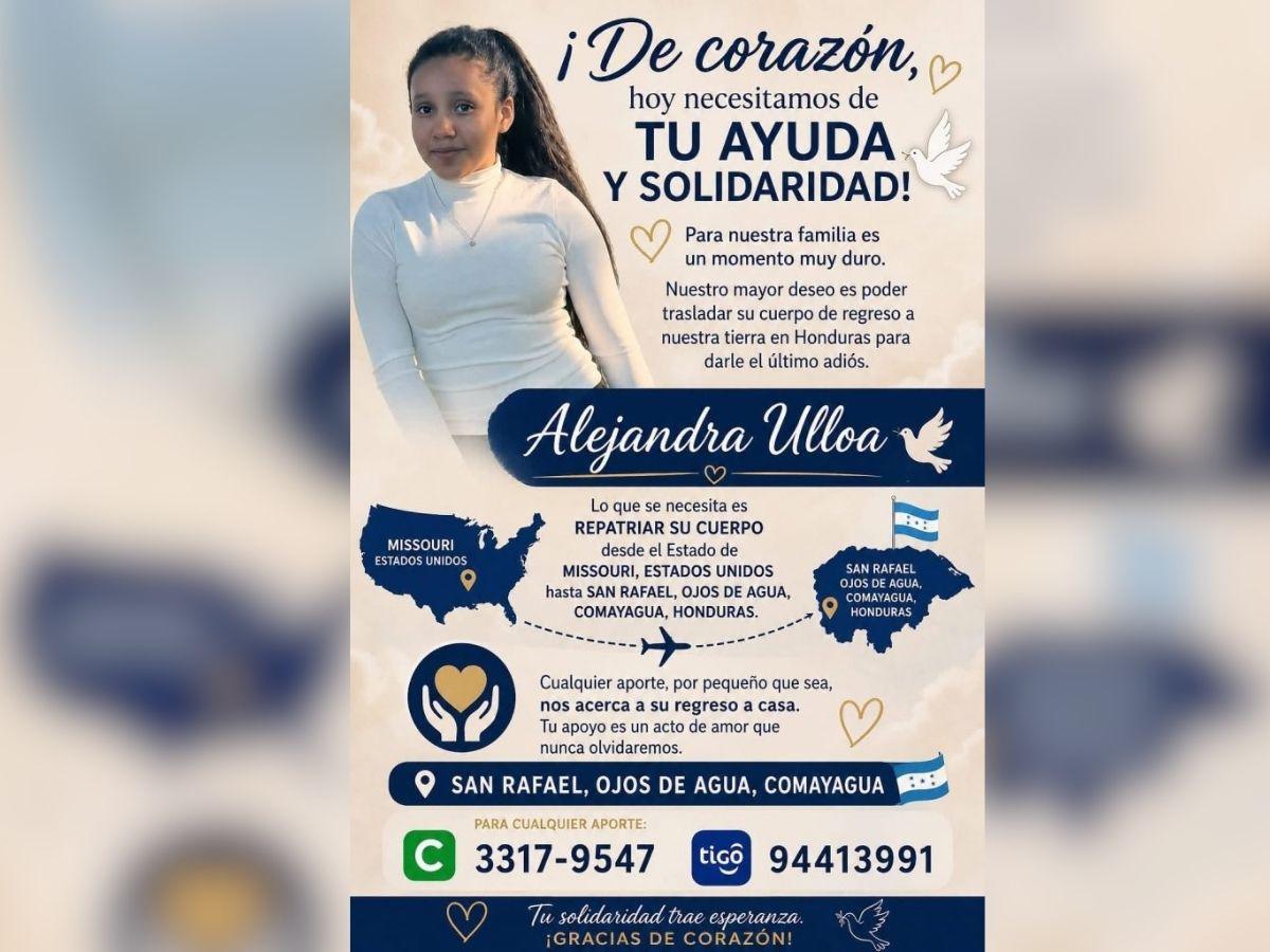 La joven hondureña Alejandra Ulloa muere en EE UU; su pareja sería el sospechoso