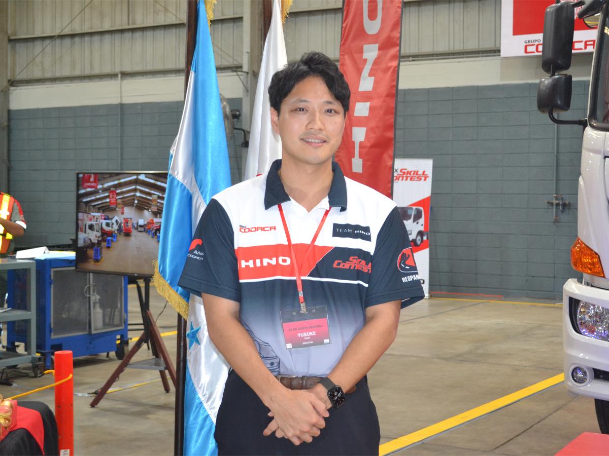 Yusuke Fujii, representante de Hino Motors Limited, felicitó a los participantes del primer Skill Contest en Honduras.