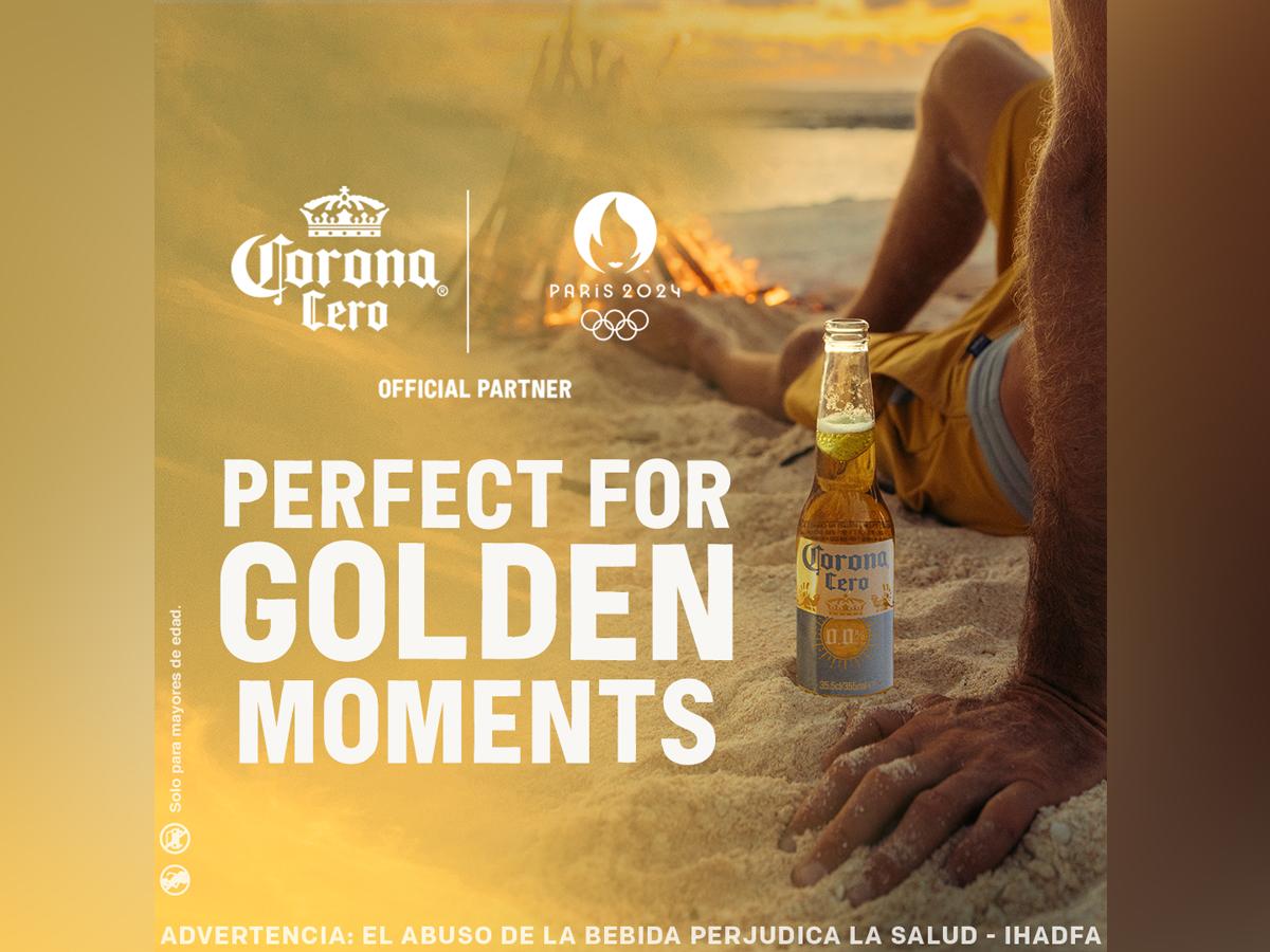 La campaña “For Every Golden Moment” de Corona Cero celebra los momentos dorados de los Juegos Olímpicos.