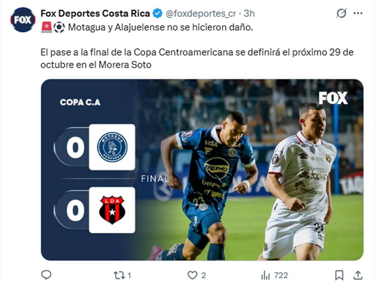 Duras críticas a Motagua y señalan a dos tras empate vs Alajuelense: ¡Pechos fríos, equipo chico!