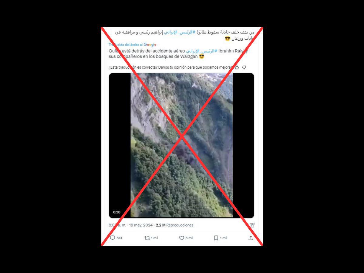 Captura de pantalla a una publicación de X realizada el 20 de mayo de 2024.