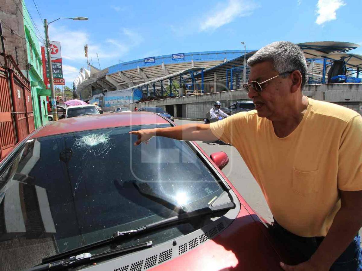 Devastación en el Nacional: Así lucen las calles tras disturbios en Motagua-Olimpia
