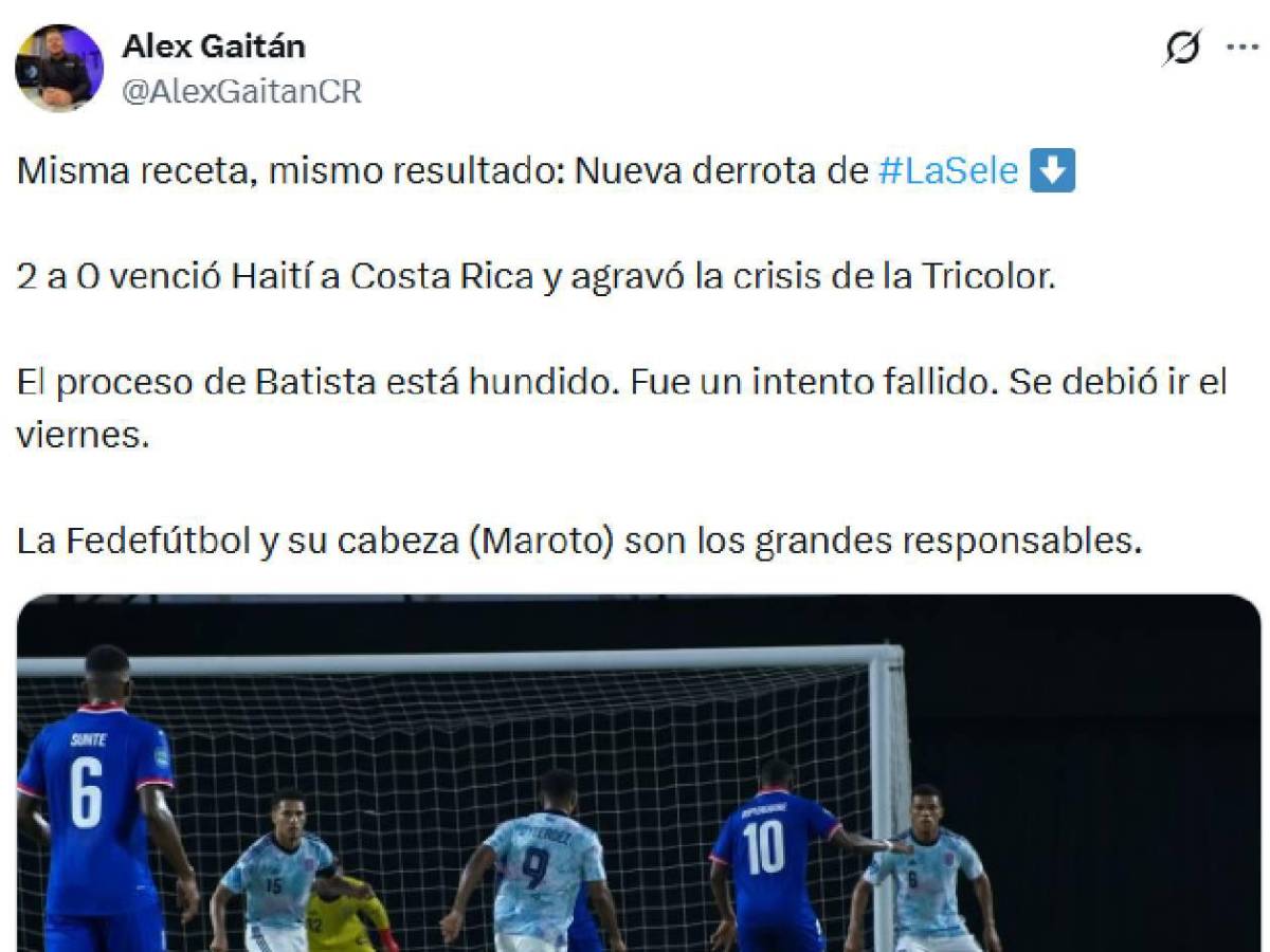 Costa Rica vuelve a quedar en ridículo y apunta al descenso: señalan a Honduras