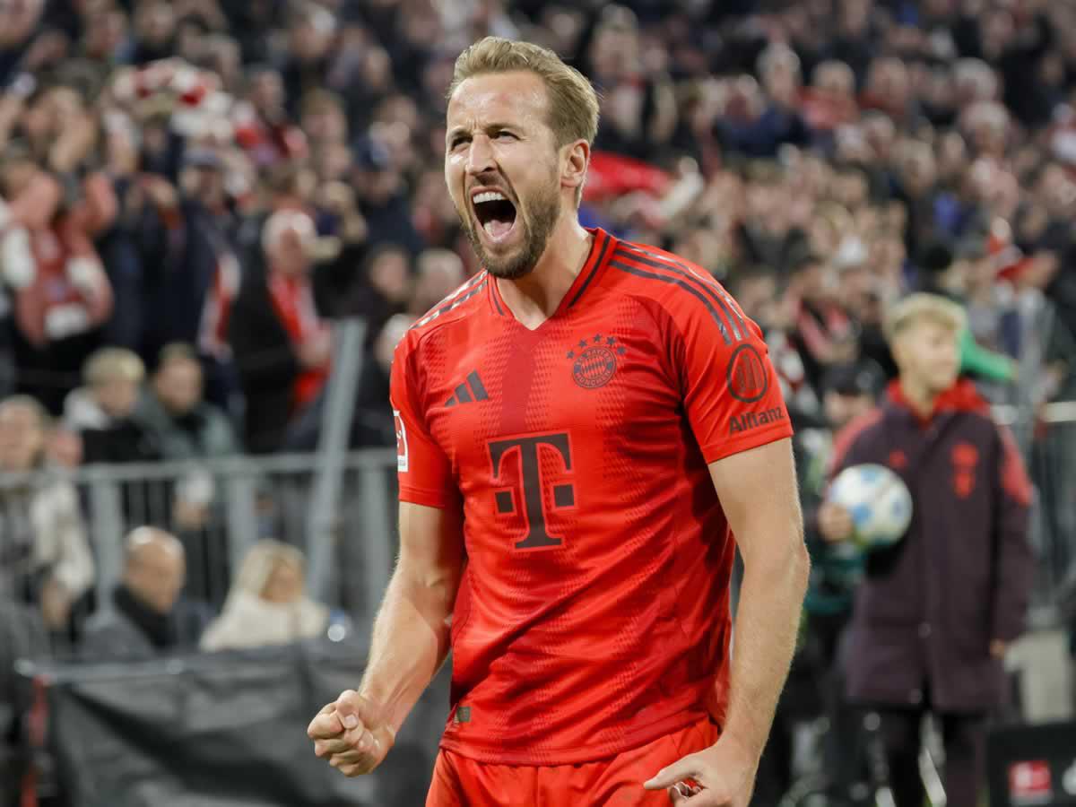 Harry Kane celebra el 1-0 durante el partido de la Bundesliga contra el Stuttgart.