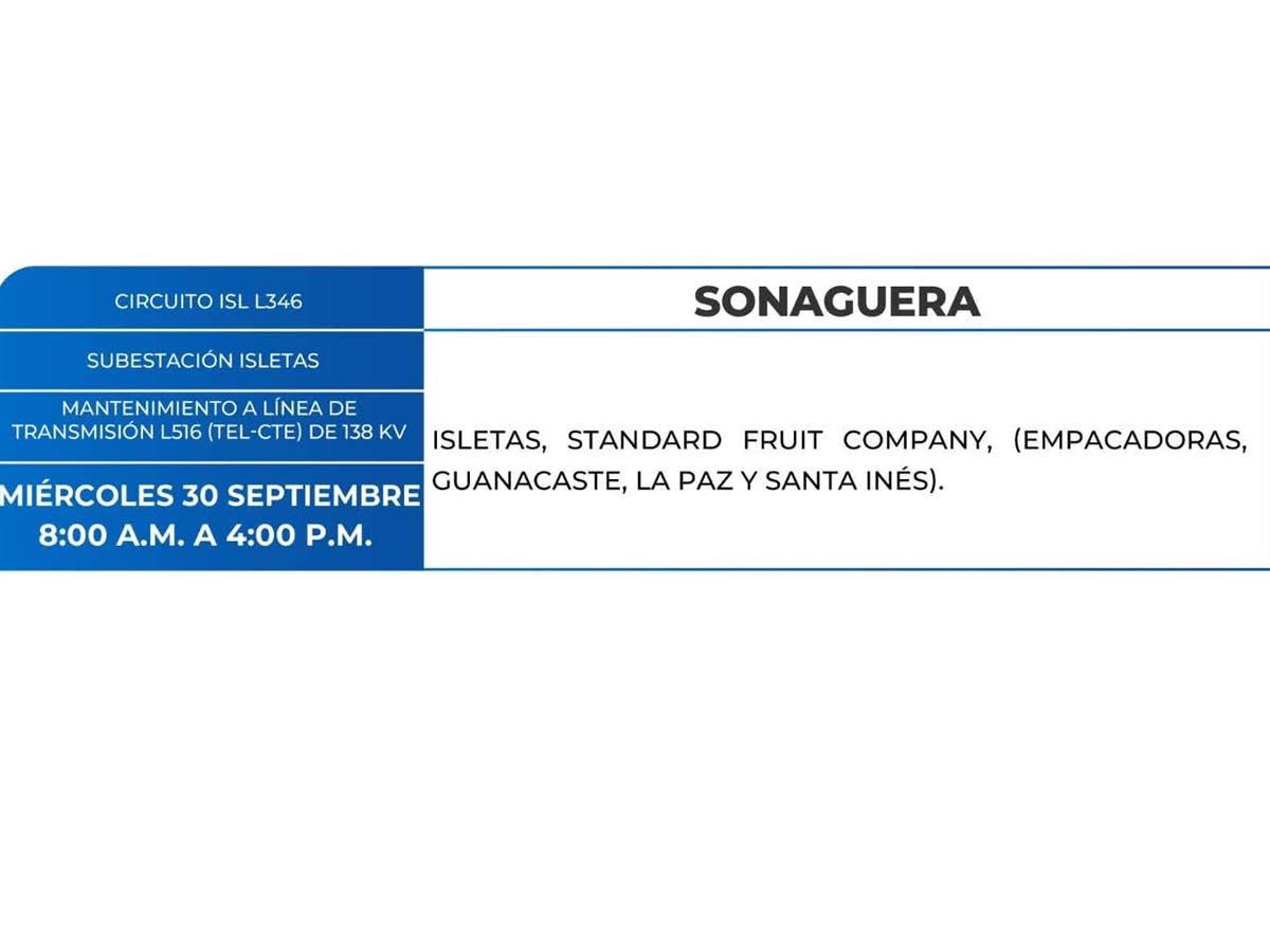 Más de 100 zonas de Honduras no tendrán luz este miércoles 30 de septiembre