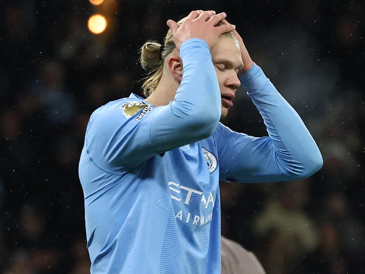 Haaland se fue sin marcar gol ante el Tottenham.