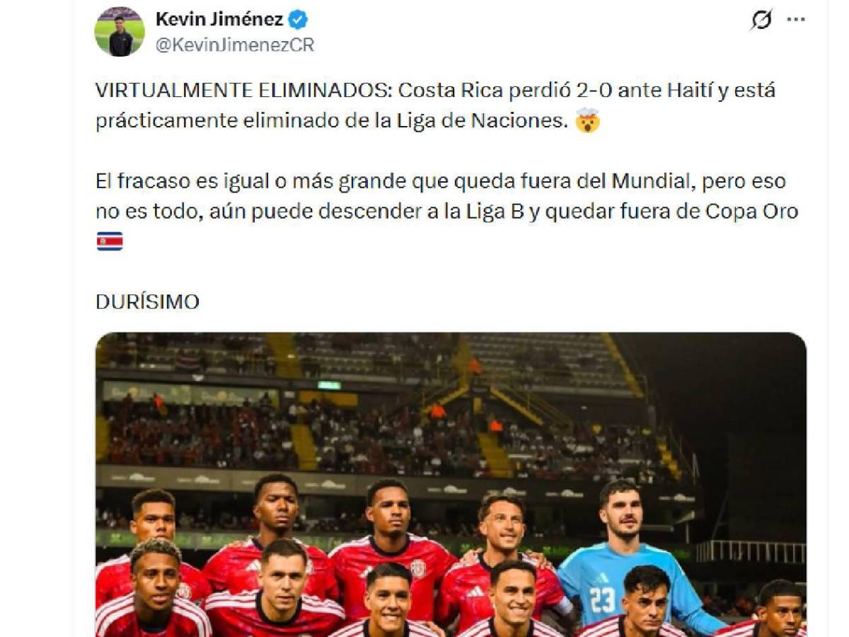 Costa Rica vuelve a quedar en ridículo y apunta al descenso: señalan a Honduras