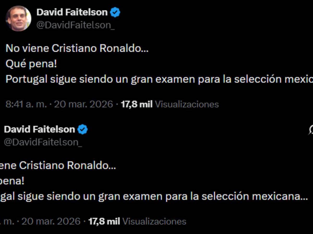 La contundente reacción de David Faitelson ante la baja de Cristiano con Portugal