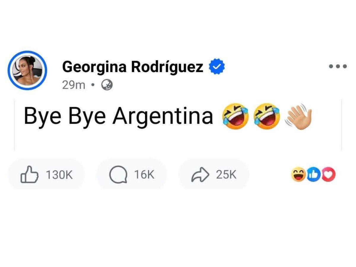 Georgina Rodríguez hace inesperada denuncia tras derrota de Messi en el Mundial