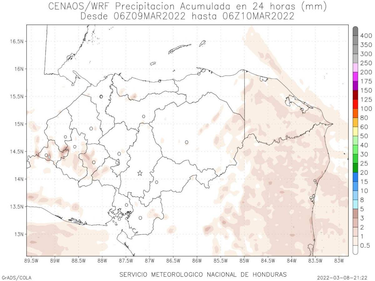 Copeco explicó que las lluvias débiles se generarán debido al ingreso de humedad.