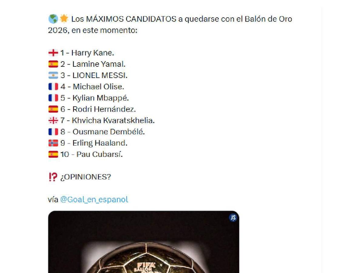 Balón de Oro 2026 ranking: filtran al ganador y hay tremendo revuelo