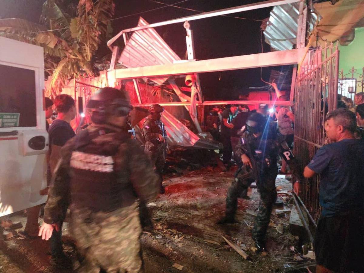 Tragedia en Chamelecón: Las  imágenes de la explosión de pólvora que dejó un muerto y dos heridos