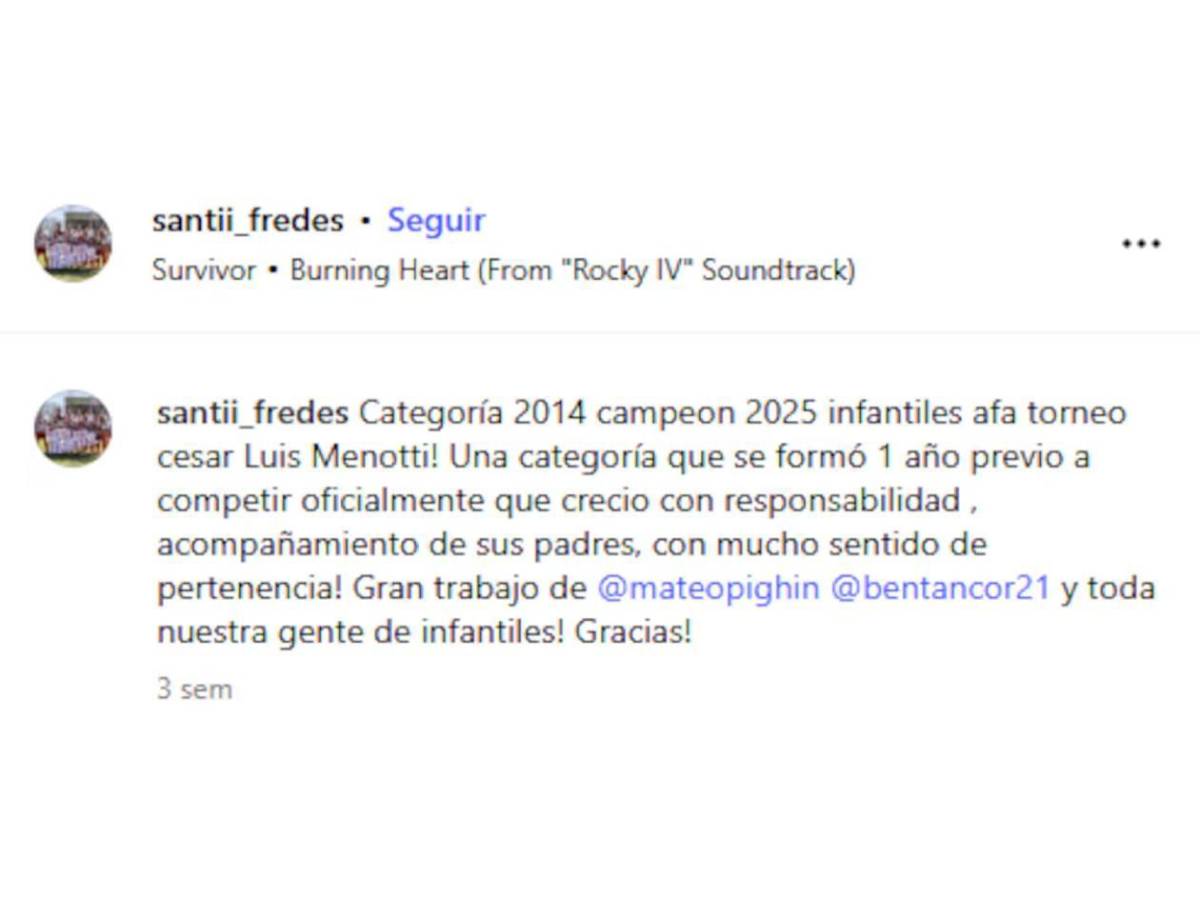 Impactante: Declaran muerte cerebral a entrenador Santiago Fredes; dejó su último mensaje