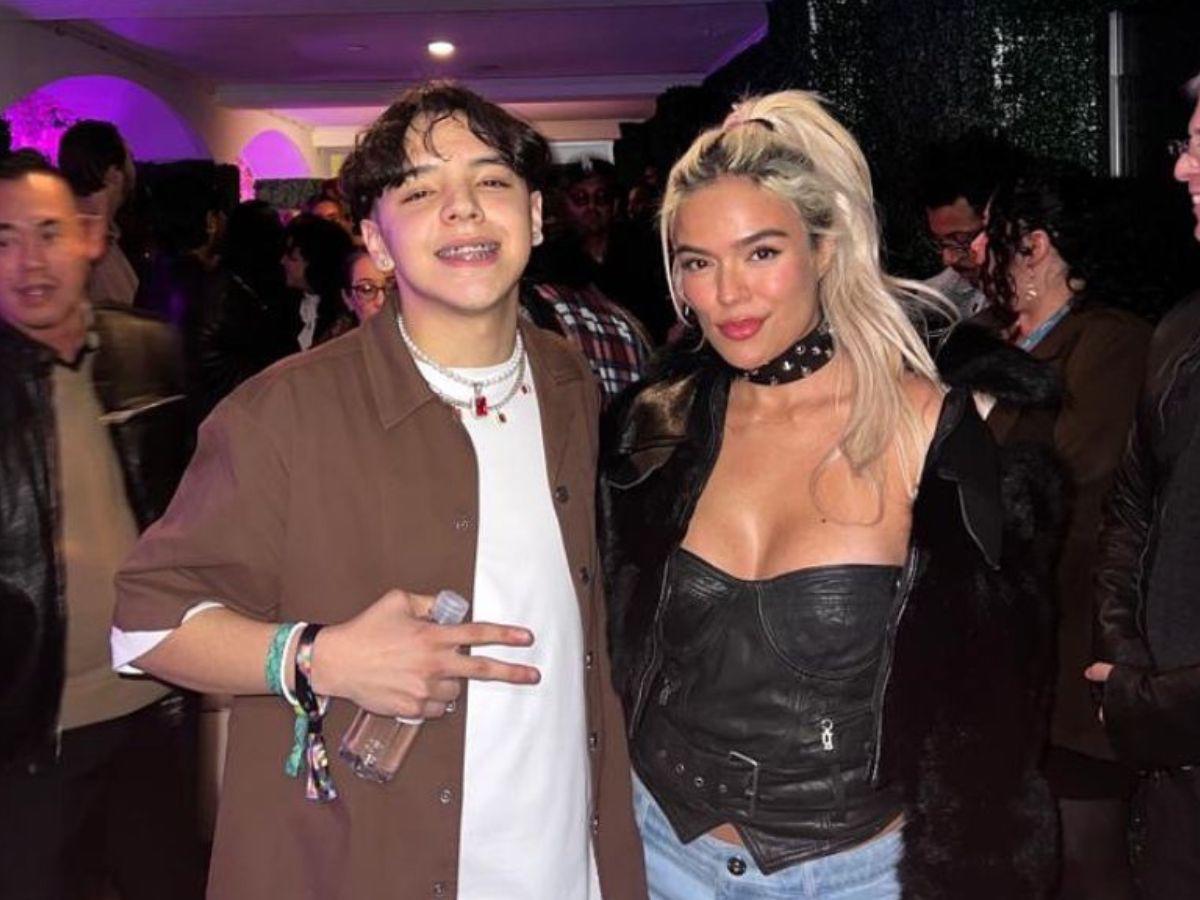 Karol G presume encuentro con Xavi, la nueva estrella de los corridos tumbados