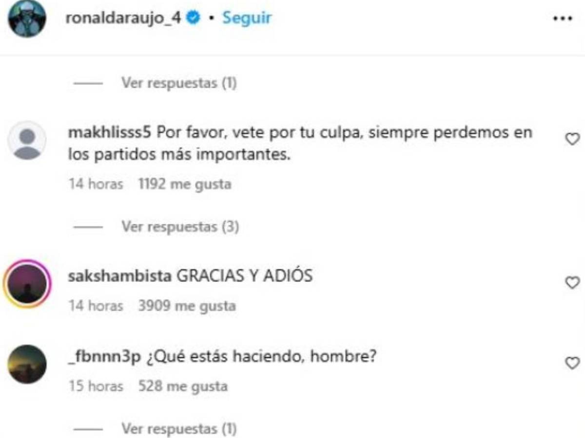 Ronald Araújo se harta: Sorpresiva decisión tras eliminación del Barcelona