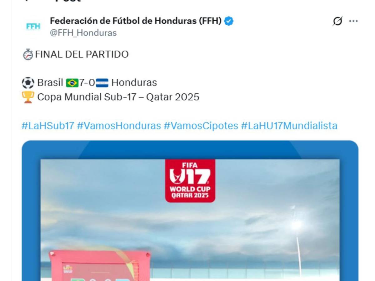 Honduras Mundial Sub-17: Indignación, señalan al culpable, espectador de lujo y mensaje de FIFA