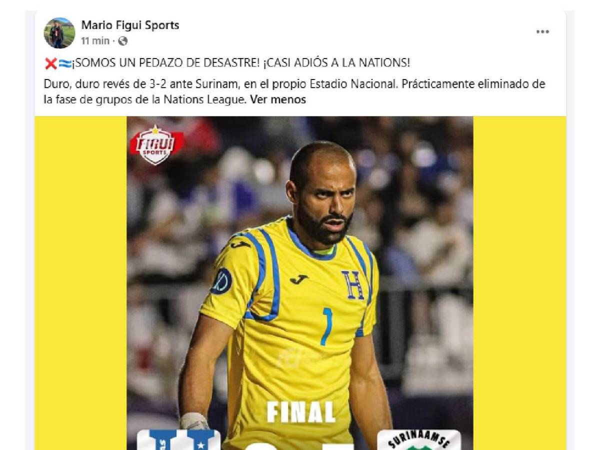 Enfado, señalan a dos y una preocupación tras penosa derrota de Honduras ante Surinam