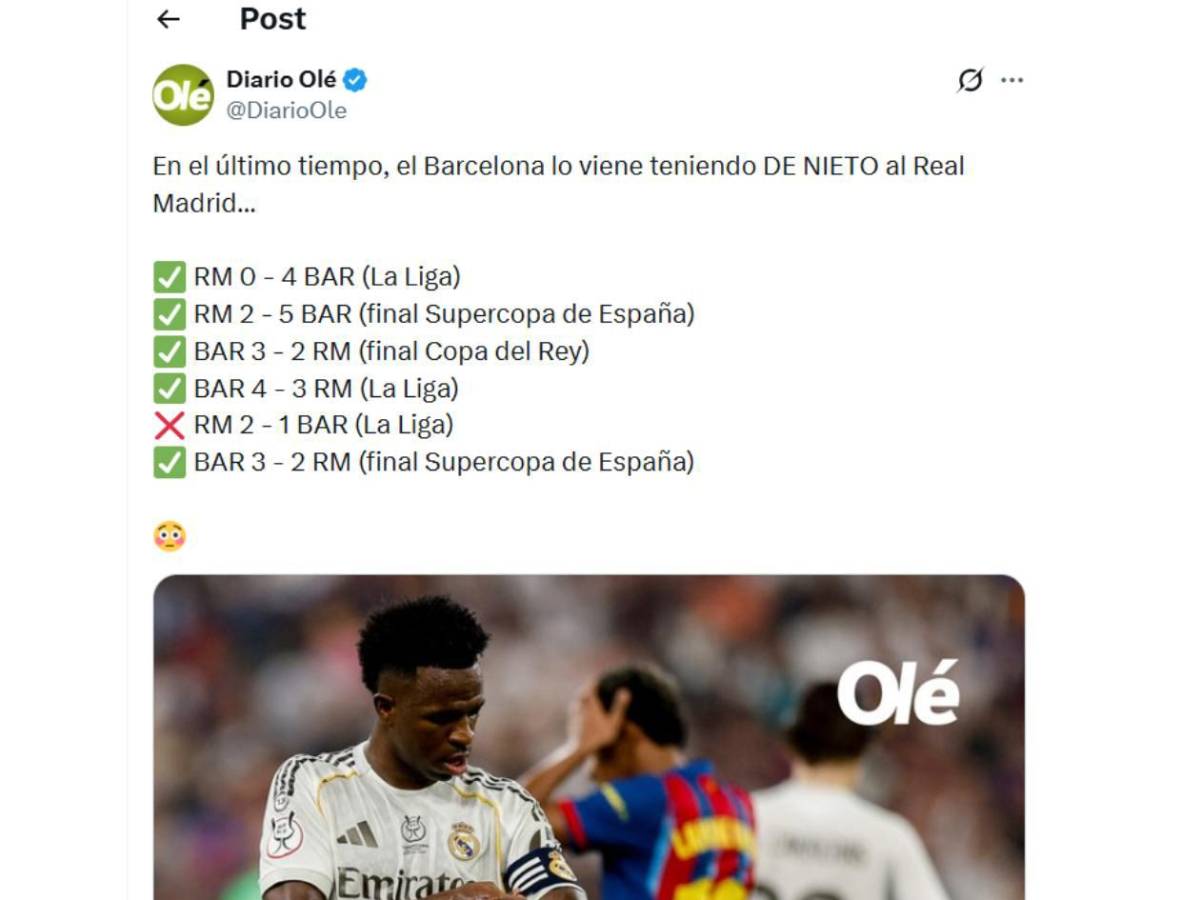 Barcelona se burla, Real Madrid responde y señalan a dos cracks tras final de Supercopa