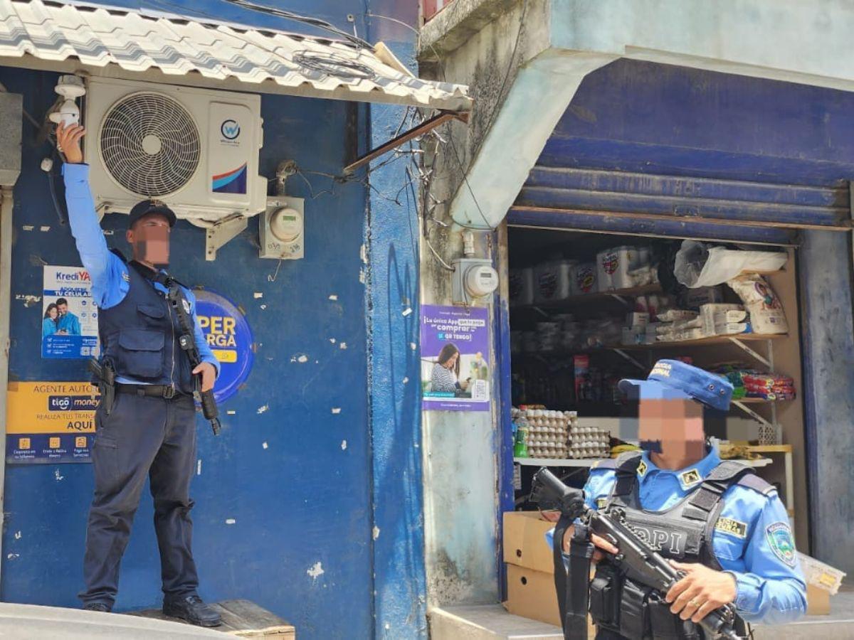 Policía desmantela 15 cámaras ilegales y captura a dos presuntos pandilleros de la 18