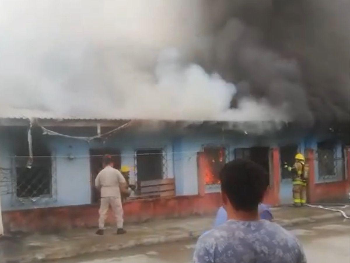 Voraz incendio consume cinco viviendas en Choloma, Cortés